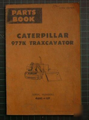 Cat caterpillar 977K traxcavator parts manual book 977