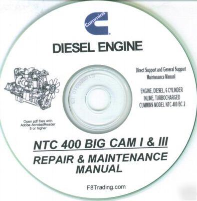 Cummins diesel ntc 400 big cam i & iii engine manual