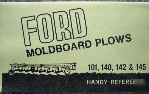 Ford moldboard plows handy reference farm equipment