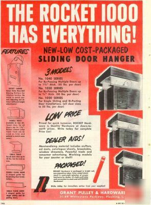 Grant pulley & hardware door hanger flushing ny ad 1952