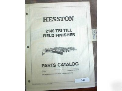 Hesston 2140 tri-till field finisher parts manual