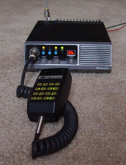 Midland 70-342B mobile radio & 70-2103A mic/power/ant