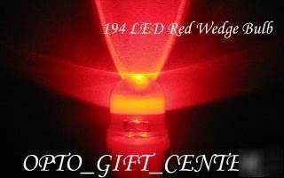 New 20X 194/168 led red big-led wedge bulb 12V f/s