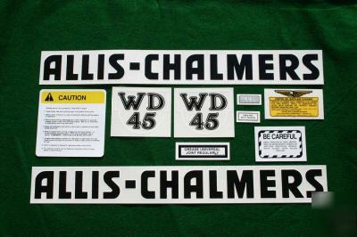 New allis-chalmers WD45 decal set black ac WD45