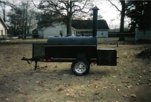 New competition smoker / bbq grill 11' trailer mounted 
