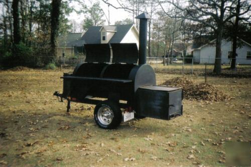 New competition smoker / bbq grill 11' trailer mounted 