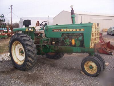Oliver 1650 narrow front gas tractor working condition