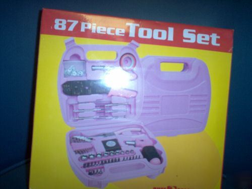 Pink hand tools 87 pieces ladies, always know yours