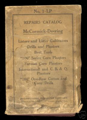 Vintage 1938 mccormick deering repair catalog