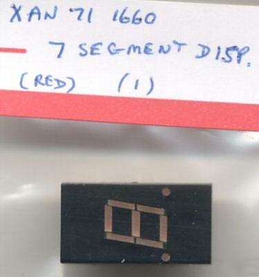 Xan 71 1660 - 7 segment display - red - (qty 1) mint