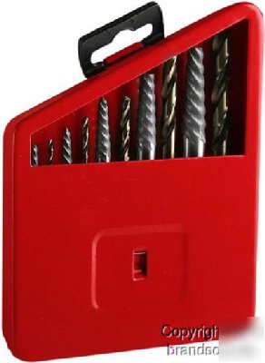 10PC cobalt screw bolt easy out extractor set tool kit