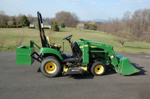 John deere 2210 with loader and mower deck