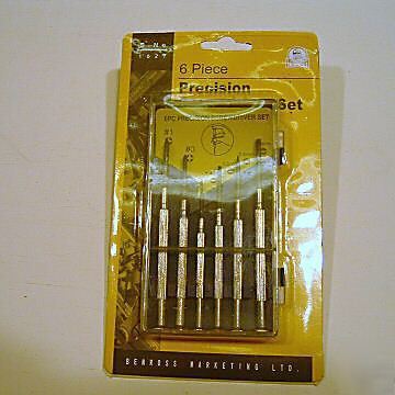 6 piece precision screwdriver set in a case