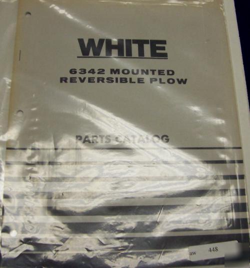 White 6342 mounted reversible plow parts catalog manual
