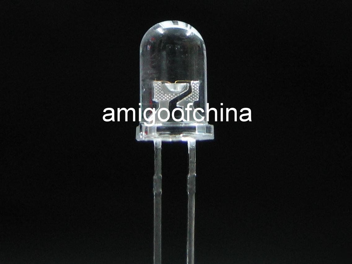 20X 5MM white 5000 mcd led bulb light free resistors