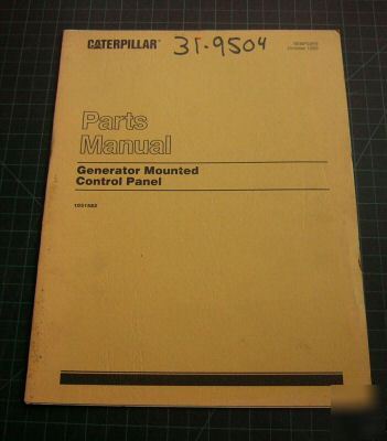 Cat caterpillar generator control panel parts manual