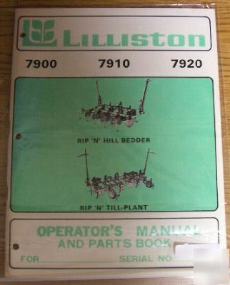 Lilliston 7900 7910 7920 bedder planter operator manual