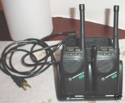 Lot of 2 motorola vhf visar handheld / portable radios