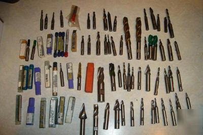 New 80 tapered end mills set mixed lot used and hss