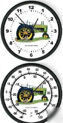 New john deere model b 1939 tractor clock thermometer 