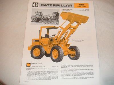  caterpillar model 910 wheel loader brochure 