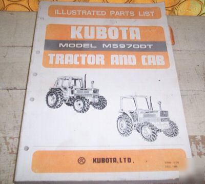 1989 kubota M597ODT tractor factory parts book