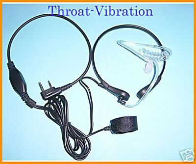 2 pin throat-vibration radios ptt headset for kenwood