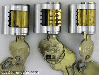3 corbin russwin cylinder lock keyway N19 w/ uncut key