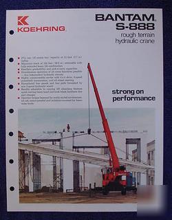 Bantam s-888 rought terrain crane brochure 1978