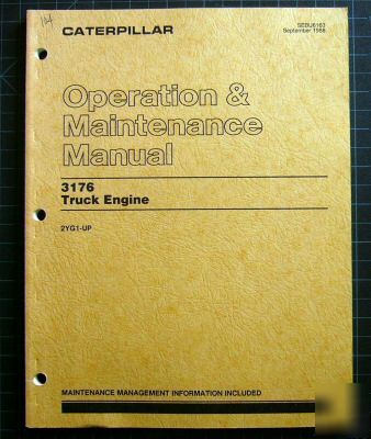 Cat caterpillar 3176 truck engine operation main manual