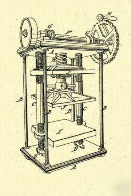 Cotton press 1837 us patent art PRINT_G035