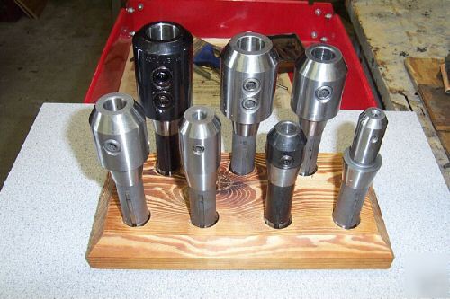 End mill holder set, only 1 has been used,,,nice set,,,