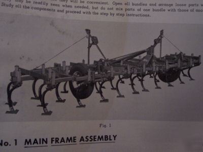 Ford 208 chisel plow 3-bar mounted 3PT operator manual