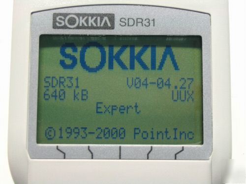 Like new sokkia SDR31 640K data collector perfect cond.
