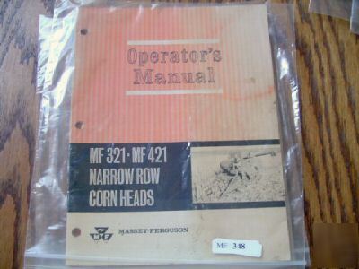 Massey ferguson mf 321 421 corn head operators manual