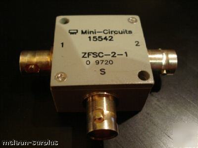 New mini-circuits zfsc-2-1 power splitter 5-500MHZ bnc