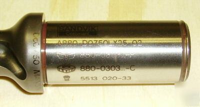 Sandvik insertable drill A880-D0750-LX25-02