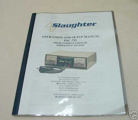Slaughter automatic hi-current ground impedance tester