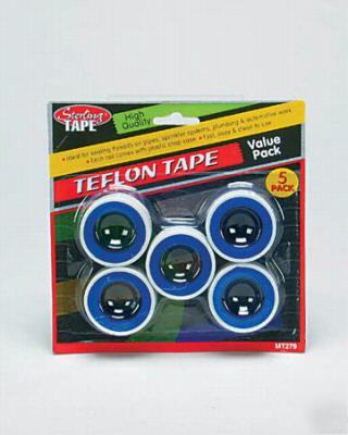 Teflon tape value 5 pack only $1.00 