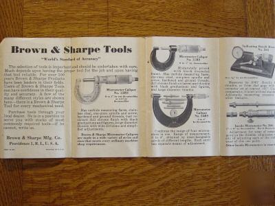  brown & sharpe 1952 machinists tools catalog pamphlet