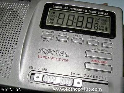 10 band digital receiver with alarm clock tecsun dr-920