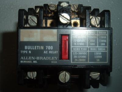 Allen bradley control relay 700-N600A1 type n