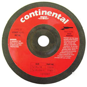 Continental metal grinding wheels -- 7INCH w/out hub