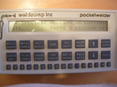 Pocket welder instructional computer for instant inform
