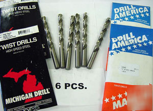 12 pcs. usa #45 hss jobber drills - bright