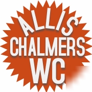 Allis chalmers wc owners & service tractor manual's ac
