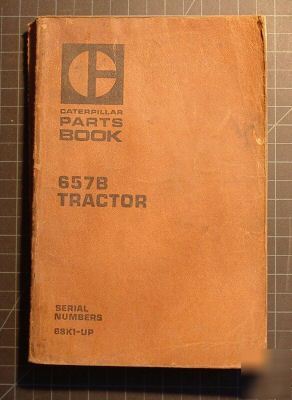 Cat caterpillar 657 tractor parts manual book catalog