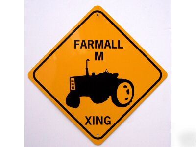 Farmall m xing aluminum tractor sign