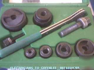 Greenlee slug buster knockout punch tool set w/wrench