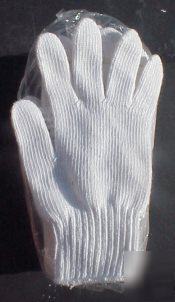 36 pair string knit work gloves polyester cotton sm. 